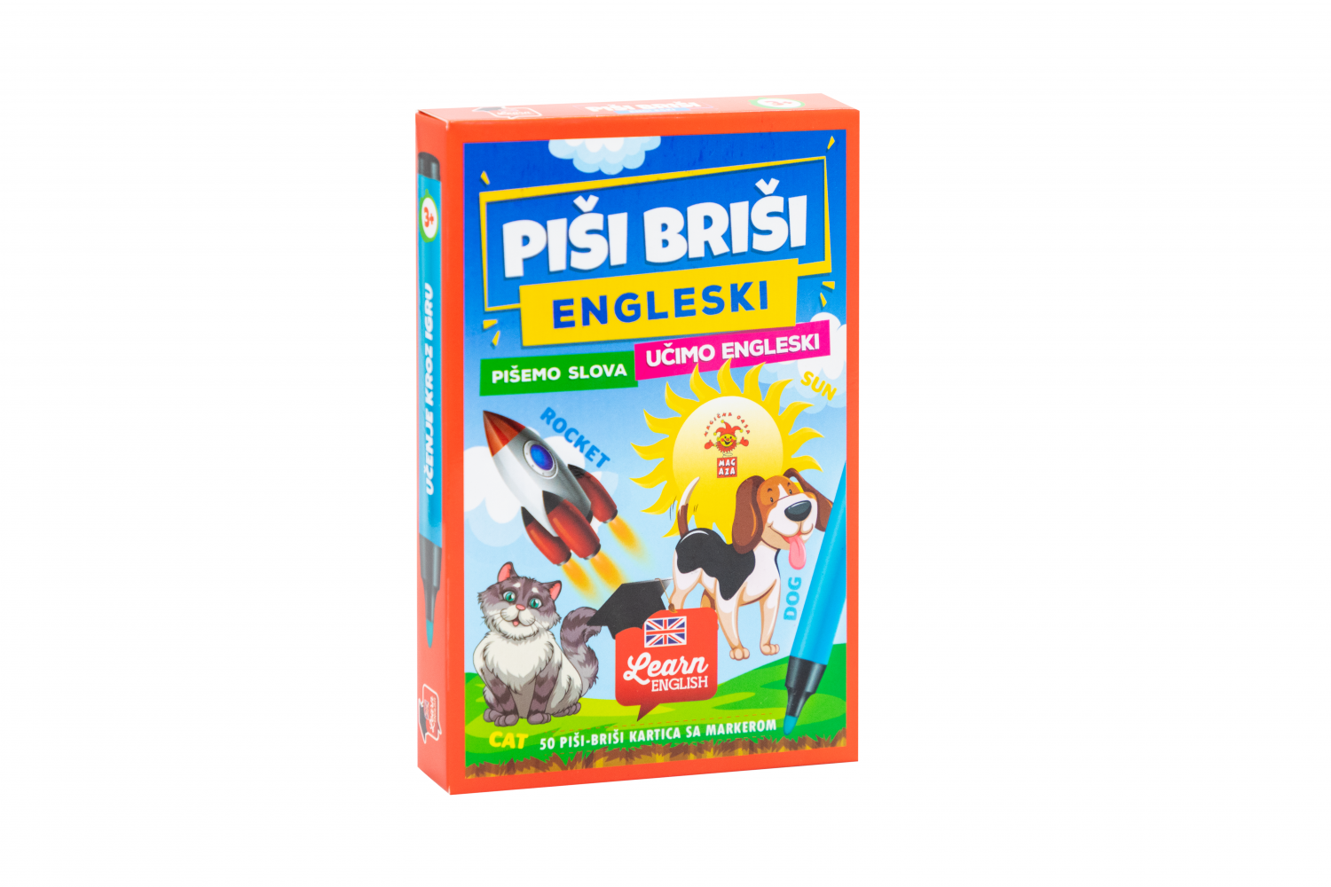 EDUKATIVNE KARTICE PIŠI BRIŠI ENGLESKI 11013
